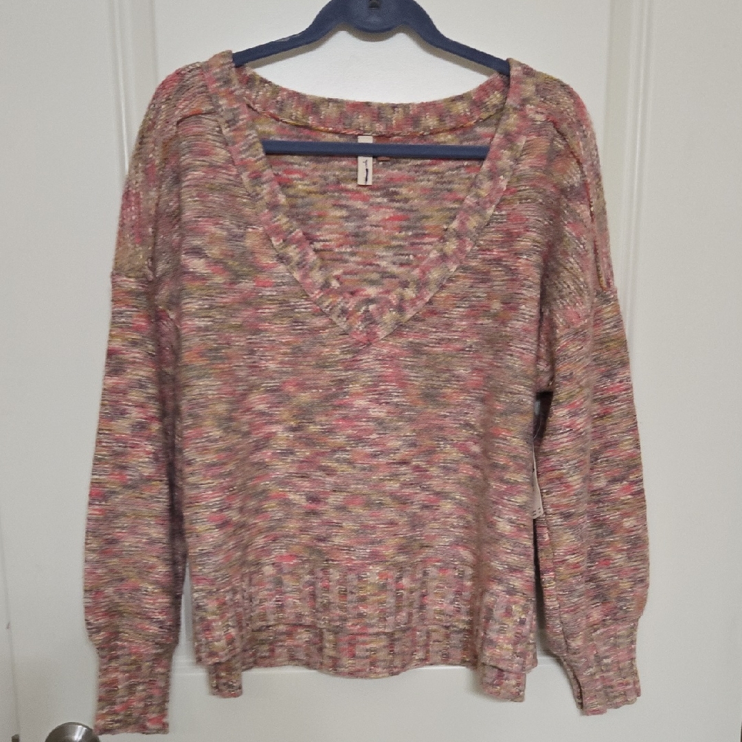 Anthropologie Multicolor V-Neck Sweater